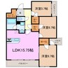 ユング城山 3LDKの間取り