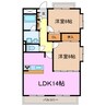ソフィア荒池 2LDKの間取り