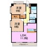 ソフィア荒池 2LDKの間取り