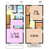 ラ・サンベール藤塚 2LDKの間取り