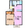 セジュール東郷 1LDKの間取り