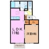 セジュール東郷 1LDKの間取り