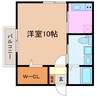 リビングタウン東郷 1Kの間取り