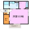 リビングタウン東郷 1Rの間取り