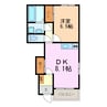 ロマンティス 1DKの間取り