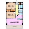 ハースヒルズ赤池Ⅱ 2LDKの間取り