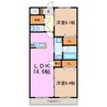 バンクーバー1102 2LDKの間取り