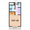 ソレアード 1Kの間取り