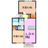 ソレアード三好 2LDKの間取り