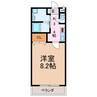 横峯ヒルズ 1Kの間取り