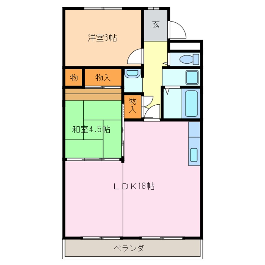 間取図 ヒルハイツ桃山