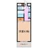 クリスタルガーデン 1Kの間取り
