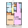 オータム 1LDKの間取り