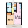 オータム 1LDKの間取り