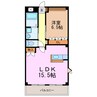 アイリス大鐘 1LDKの間取り