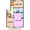 オルテンシア A 2LDKの間取り