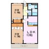 ピュアシャイン竜 2LDKの間取り