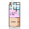 ハースヒルズ 1LDKの間取り