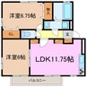 リビングタウン香久山A 2LDKの間取り