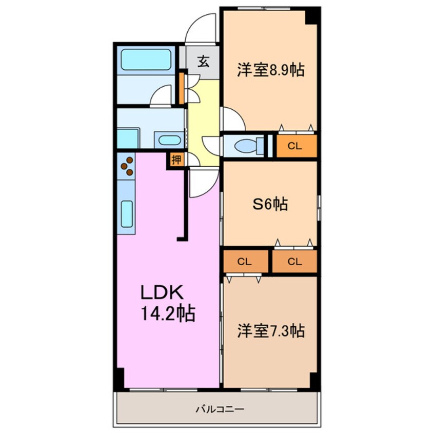 間取図 メゾンラフィネⅢ