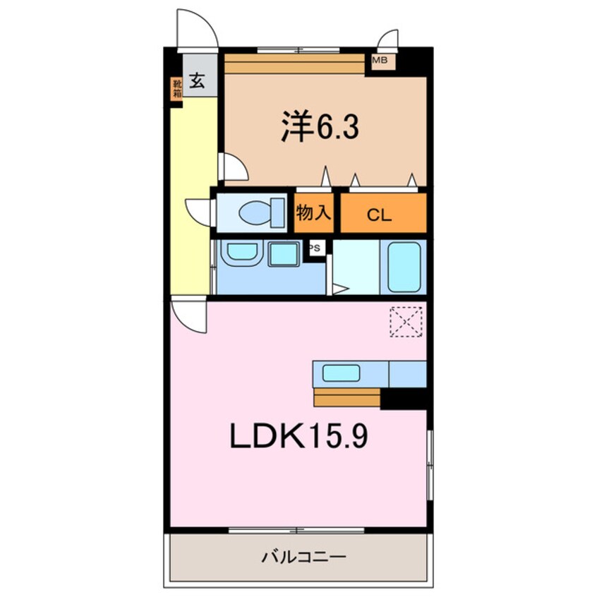 間取図 サウスヒルズ緑Ｃ