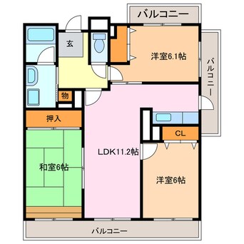 間取図 セントラル滝の水