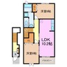 フルーツパークK 2LDKの間取り