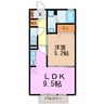 プリズムコート ループ 1LDKの間取り