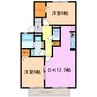 ブリーズ赤池 2LDKの間取り