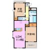 Tiffany 2LDKの間取り