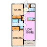 Tiffany 1LDK+Sの間取り