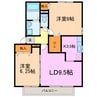 アスコット 2LDKの間取り