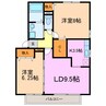 アスコット 2LDKの間取り