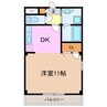 エステート竹の山 1DKの間取り