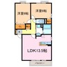 アスコットＣ 2LDKの間取り