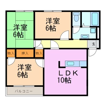 間取図 アドザックス桃山A・B