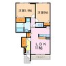 クレメントハーモニー 2LDKの間取り