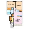 クレメントハーモニー 2LDKの間取り