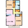 アスコットＤ 2LDKの間取り
