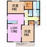 ロイヤルステージＤ 2LDKの間取り
