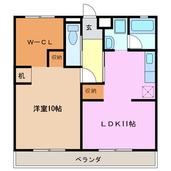 間取図 メゾンリリーベルⅠ