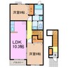 カルバンラゴ 2LDKの間取り