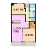 近藤ハイツ 2LDKの間取り