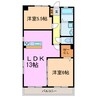 近藤ハイツ 2LDKの間取り