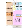Preciaus One 弐番館 2LDKの間取り