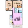 ルーラルハウスⅡ 2LDKの間取り