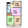 シャトーレ滝ノ水 3DKの間取り