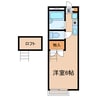 ダイヤモンドハウス 1Rの間取り