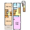 サン・ローズ旭C棟 2LDKの間取り