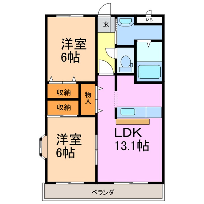 間取図 ソレアード清水山